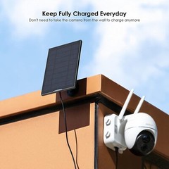 ieGeek Type-C Port Solar Panel for Outdoor Security Camera Home Battery CCTV Cam