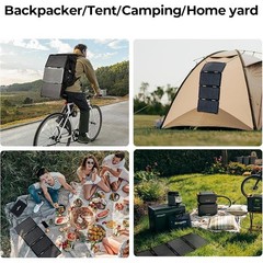 50W Foldable Solar Panel Portable Lightweight USB Charge Outdoor Travel