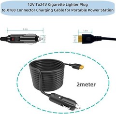 6.8FT Portable12V/24V Car Charger Suitable Compatible Ecoflow Delta/River, Bluet