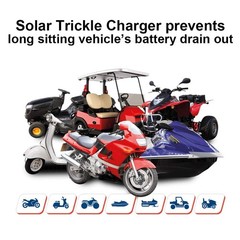 ECO-WORTHY 10W Solar Car Battery Charger Maintainer 12V Waterproof 10W, Black