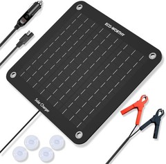 10W Solar Car Battery Charger Maintainer 12V Waterproof Portable Trickle Charger