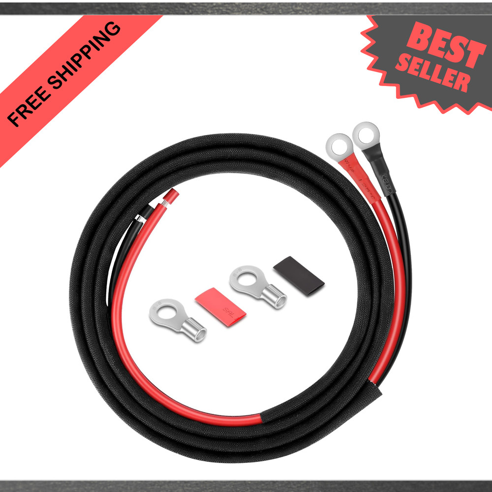 10 Gauge Battery Cable 8FT for Automotives RVs Solar Marine Motorcycles