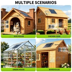 18V Weatherproof Solar Panel Kit with DC Fan for Efficient Outdoor Ventilation