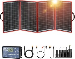 200W Portable Foldable Solar Panel Kit 20x27in, 9.7lb, with Separate Controll…