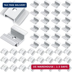Zhengmy 48 Pack Solar Panel Mid Clamps 1.06 Inch Solar Panel Bracket Aluminium M
