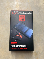 Schumacher 5W Folding Solar Panel + USB Power