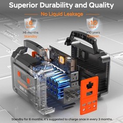 Portable Power Station 167Wh Battery Backup Multi-Output USB AC DC Solar Charge