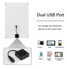 2Pcs 500W Flexible Solar Panel Kit Dual USB 60A Controller Battery Charge Car RV