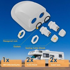2 Pack of IP68 Waterproof Solar Cable Entry Gland by , Weather Resistant Dual…