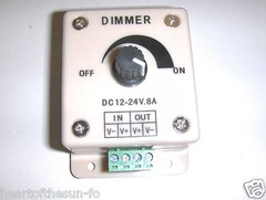 DC Dimmer switch for 12 v LED’s and more, adjust brightness on your LED lights