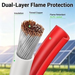 10FT Solar XT60 Extension Cable 12AWG Connector for Portable Power Stations, RVs