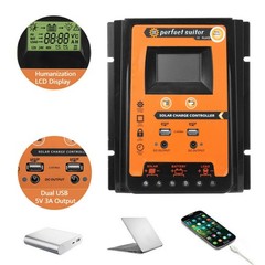 2PCS 30A 12/24V Solar Charger Controller Panel Battery Regulator#