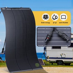 Upgraded Flexible 200W 400W Mono Solar Panel 12V Power Portable Camping Home RV