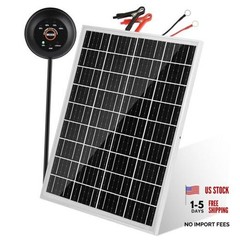 TBER Solar Panel Kit 25W 12V Solar Battery Trickle Charger Maintainer PRO with