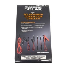 THUNDERBOLT MAGNUM 6PC SOLAR PANEL POWER CONNECTION CABLE KIT 12 VOLT 63981 PORT
