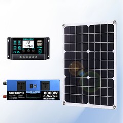 8000w 110v Solar Full Kit Inverter 300W Solar Panel Home 100A Controller System