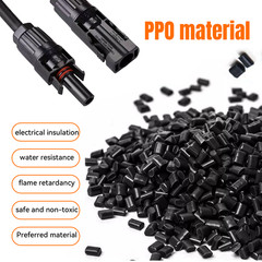 50ft Black + 50ft Red 10AWG Solar Panel Extension Cable Flexible Wire Connectors