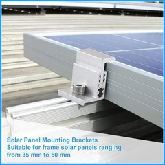 Compact 20-Pack Solar Panel End Clamps – Adjustable Aluminum Kits for Mounting