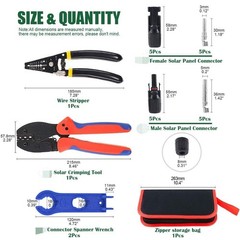 Solar Crimping Tools Includes Solar Panel Connectors, Solar Cable Connectors,…