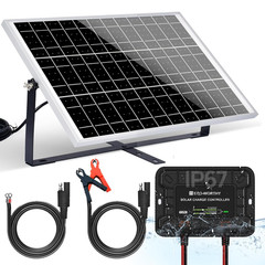 Solar Panel Kit 25W 12V Solar Battery Charger Trickle Maintainer, 25W Solar Pane