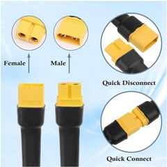 Heavy Duty 10AWG XT60 Male to Female Cable