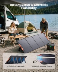 220W N-Type 16BB Portable Solar Panel for Power Station,Foldable Solar Panel …