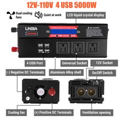 5000W Inverter 200W 400W Solar Panel Kit Home Power Generator 110V Grid System