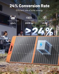 200 Watt Portable Solar Panel for Power Station, 24% High Efficiency Foldable…