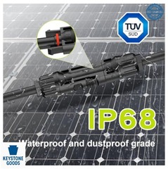 Solar Connector 10AWG 30A 1000V IP68 Waterproof 1 to 2 Y Branch Parallel