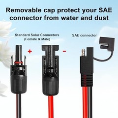 SAE Extension Cable 75FT 10AWG Quick Disconnect Wire SAE Connector Battery