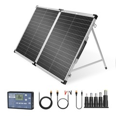 DOKIO Foldable Solar Panel 100 Watt Monocrystalline Solar Suitcase Portable w…
