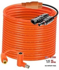 Solar Connector to DC 8mm Adapter Cable 12AWG + 14AWG Tinned Copper Wire 35FT