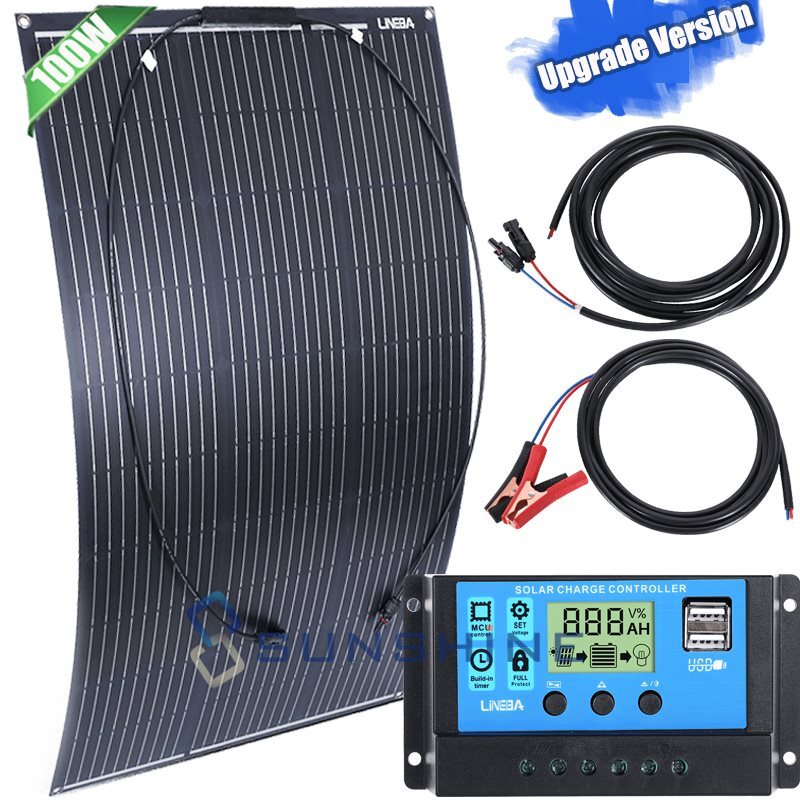 400W Flexible Solar Panel Mono 12V for Home RV Boat Camp Power Battery Charging