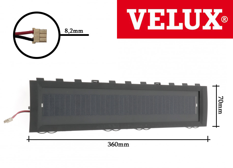 Velux SSL-K Original Solar Panel (2012+) Conector 8,2mm