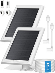Solar Panel for Ring Camera, 2 Pack Solar Charger Compatible with Ring Stick up