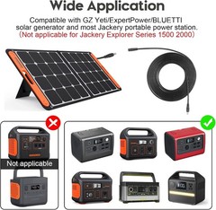 16.4 feet Cord for Jackery Solar Panel Extension Cable compatible with Black