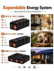 12V 320Ah Mini LiFePO4 Lithium Battery Cycle Deep BMS for Solar RV Off-grid Boat