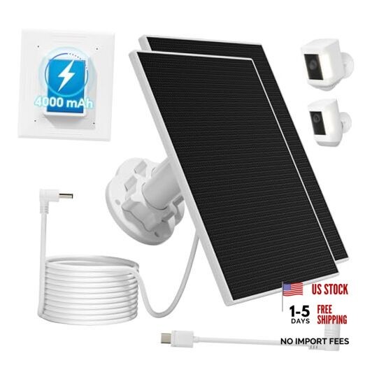 Solar Panel Built-in 4000mAh/Battery Black-Whie-3W-4000mAh Built-in Battery
