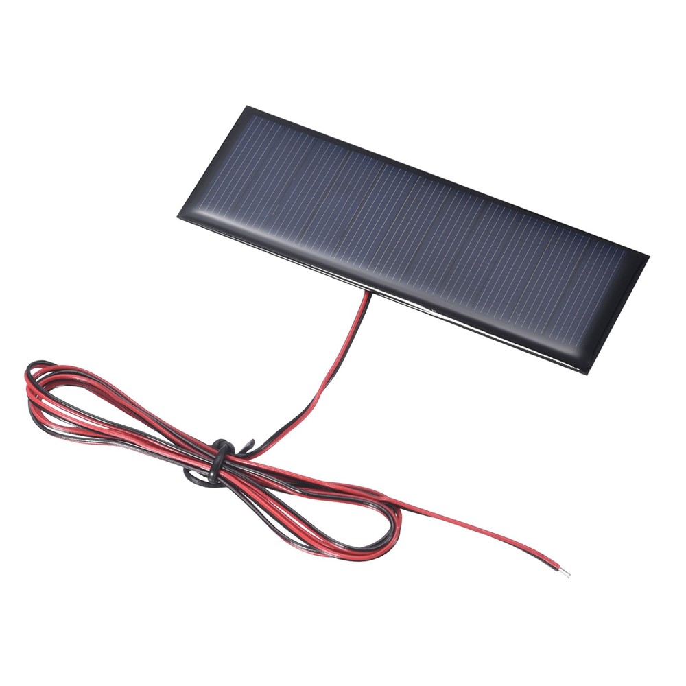 5V 0.44W 80mA Mini Solar Panels with Cable, 98.5 x 34mm