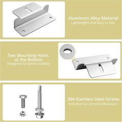 4PC Rust-Resistant Solar Panel Z Brackets – Easy Install for RV, Boat, Yacht