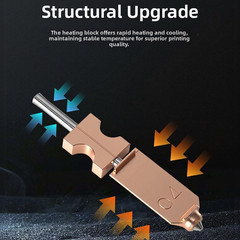 AD5X Hot End All-metal Design Built-in Neck Heating Block For Prototyping