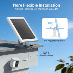 Solar Panel for Ring Camera, 2 Pack Solar Charger Compatible with Ring Stick up