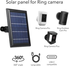 Continuous Power Solar Panel for Ring Devices – Easy Installation Included