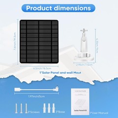 Solar Panel for Ring Camera, Compatible with Spotlight Cam/Pro/Plus Battery, …
