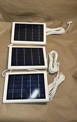 3X Ring Solar Panel for Ring Spotlight Cam Battery/Stick Up Cam Battery – White