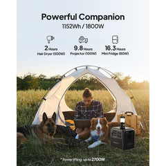 BLUETTI AC180 1800W 1152Wh Power Station Solar Generator For Power Outage/Backup