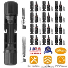 10/20 Pairs Male Female Wire Cable Connector Set 1000V Solar Panel Connectors