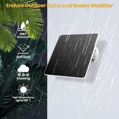 2 Pack 6W Solar Panel for Outdoor, 5V USB Solar Charger with Rechargeable Bat…