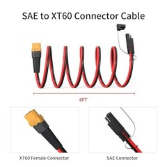 12AWG XT60 to SAE Connector Extension Cable with 6FT 12AWG SAE to XT60 Cable