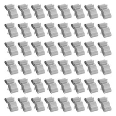 100Pcs Reusable Stainless Steel Solar Cable Clamps Silver for Outdoor Garden